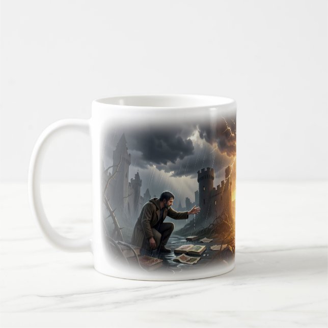 Stormlit Warrior Journey Beyond Ruins Mug (Left)