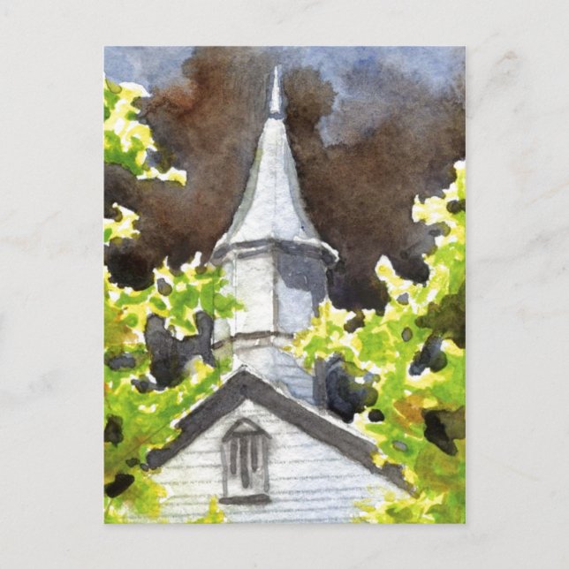 "Storm's Coming #5" Country Roads Postcard (Front)