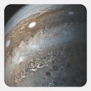 Storms on Jupiter from Juno Cam (2017) Square Sticker