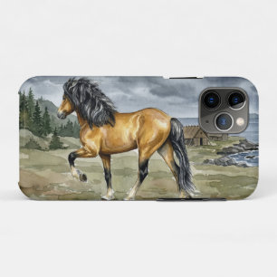Stormur Icelandic Horse by the Sea iPhone 11 Pro Case