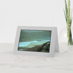 'Stormy Beach' Blank Greeting Card