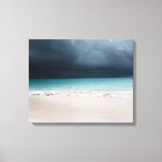 stormy beach wrapped canvas  (Front)