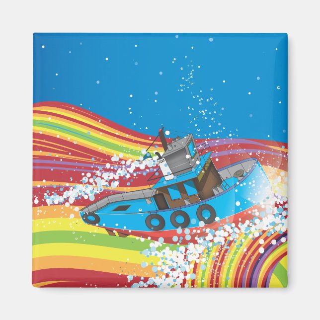 Stormy Boat Magnet (Front)