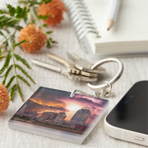 Stormy Cincinnati Great American Ball Park Key Ring