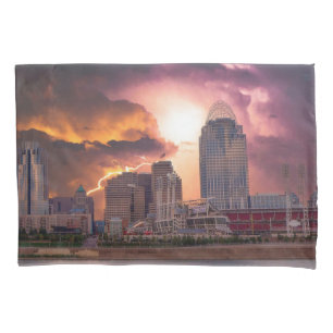 Stormy Cincinnati Great American Ball Park Pillowcase