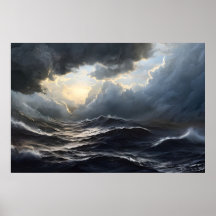 Stormy Clouds and Ocean