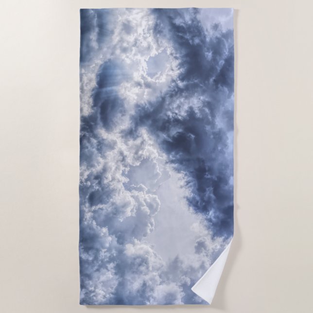 Stormy clouds beach towel (Front)