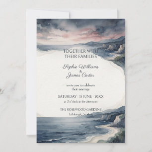 Stormy Coastal Cliffs Wedding Invitation