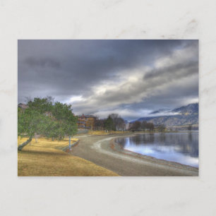 Stormy Fall Afternoon at the Beach Postcard