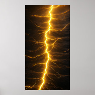 Stormy Fur in Dark Yellow Poster