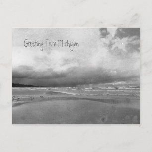 Stormy Greetings From Lake Michigan Postcard