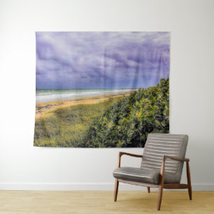 Stormy Jupiter Beach Tapestry