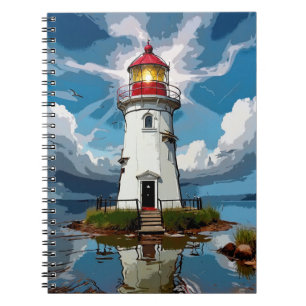 Stormy Lighthouse - Navigational Tower Notebook