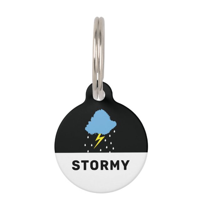 Stormy Lightning Pet Tag (Front)