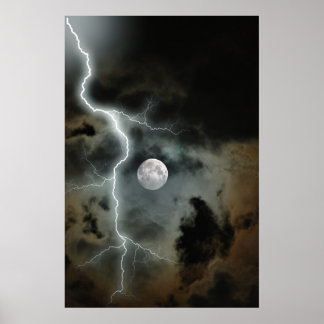 Stormy Moon Poster