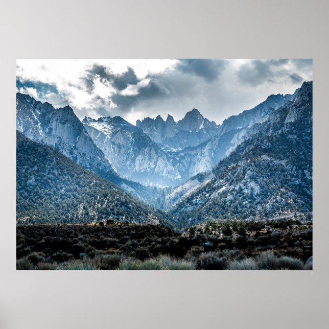 Stormy Mt. Whitney From Alabama Hills Matte Poster (Front)