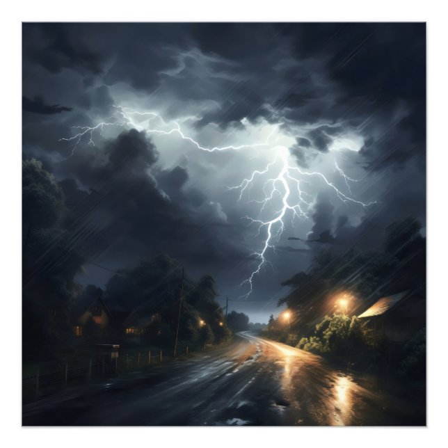 Stormy Night Photo Print (Front)