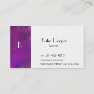 Stormy Purple Texture Business Card