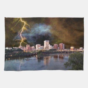Stormy Richmond Skyline Tea Towel