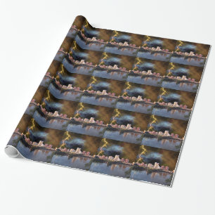 Stormy Richmond Skyline Wrapping Paper
