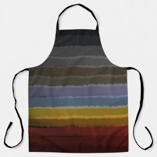 Stormy Salty Watercolor Pop Of Color Abstract Art  Apron