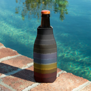 Stormy Salty Watercolor Pop Of Colour Abstract Art Bottle Cooler