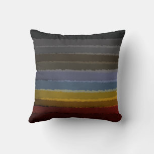 Stormy Salty Watercolor Pop Of Colour Abstract Art Cushion
