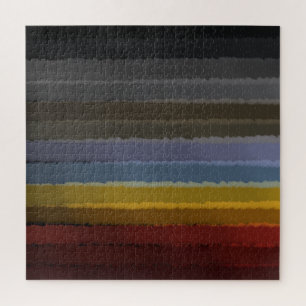 Stormy Salty Watercolor Pop Of Colour Abstract Art Jigsaw Puzzle