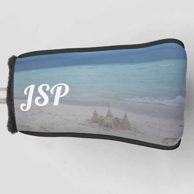 Stormy Sandcastle Beach Landscape Photo Golf Head Cover (Front)