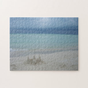 Stormy Sandcastle Beach Landscape Photo Jigsaw Puzzle