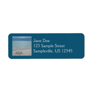 Stormy Sandcastle Beach Landscape Photo Return Address Label