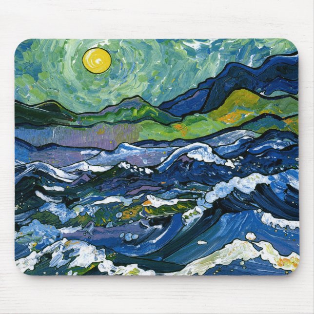 Stormy Sea Mouse Pad (Front)