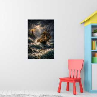 Stormy Sea Poster