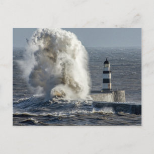 Stormy Seas at Roker Postcard