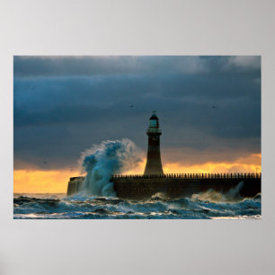 Stormy Seas at Roker Poster/Print Poster