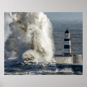 Stormy Seas at Roker Poster/Print Poster