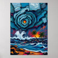 Stormy Seas & Celestial Swirls