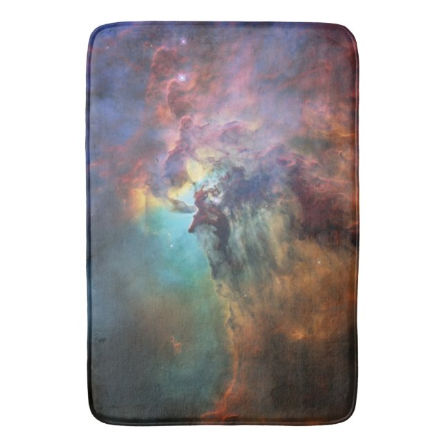Stormy Seas of Lagoon Nebula in Sagittarius Bath Mat (Front Vertical)
