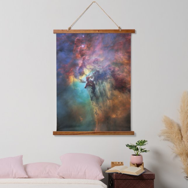 Stormy Seas of Lagoon Nebula in Sagittarius Hanging Tapestry (Bedroom)