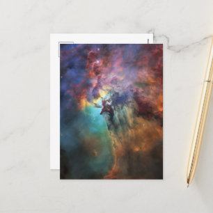 Stormy Seas of Lagoon Nebula in Sagittarius Holiday Postcard