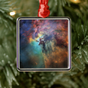 Stormy Seas of Lagoon Nebula in Sagittarius Metal Ornament
