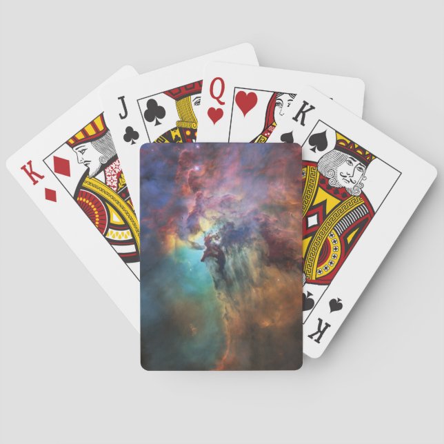 Stormy Seas of Lagoon Nebula in Sagittarius Playing Cards (Back)
