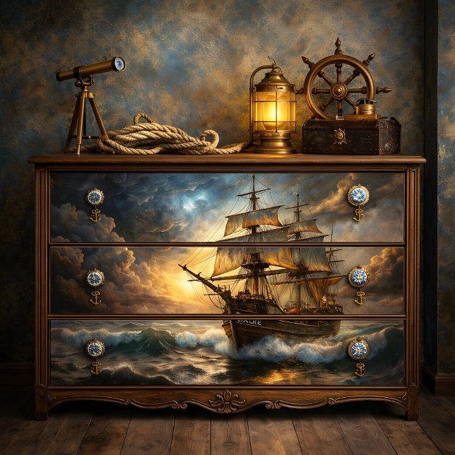 Stormy Seas Tall Ship Decoupage Tissue Paper (Stormy Seas Tall Ship Decoupage Tissue Paper)