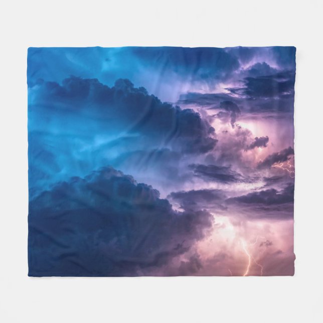 Stormy Skies Fleece Blanket (Front (Horizontal))