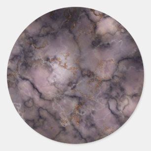 Stormy Skies Marble Texture Classic Round Sticker