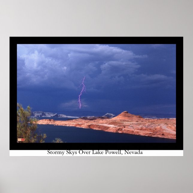 Stormy Skies Over Lake Powell Poster (Front)