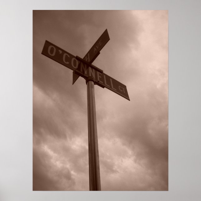 Stormy Sky on Oconnell Court Poster (Front)