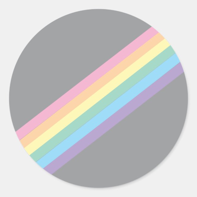 Stormy Sky & Rainbow Round Stickers  (Front)