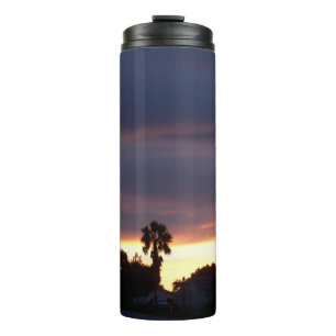 stormy sky sunset thermal tumbler