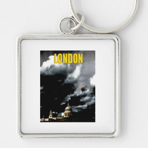 Stormy St Paul's Cathedral Key Ring